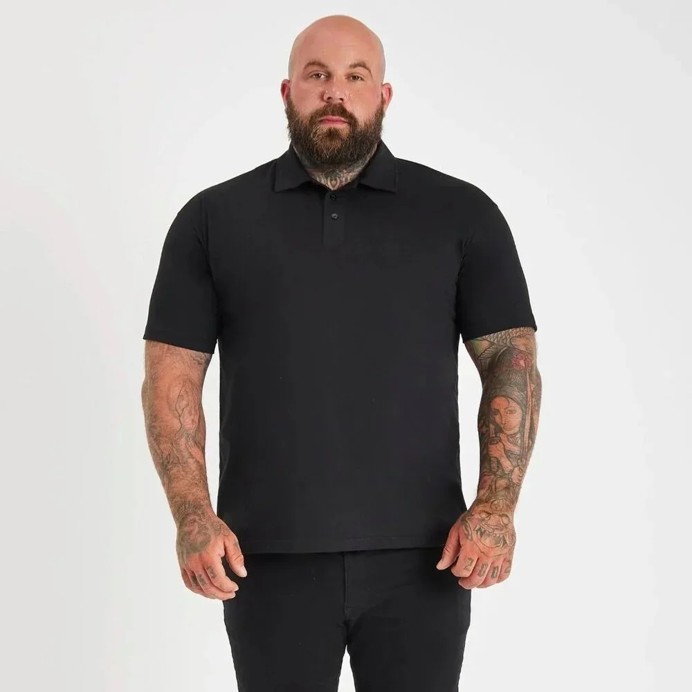 Built Different Black Polo‎ Size 4XL